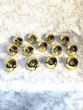 Lot of 13 vintage large 1.5" loose brass horse sleigh christmas bells